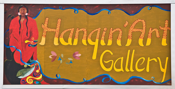 Hangin' Art Gallery sign by Valentina La Pier